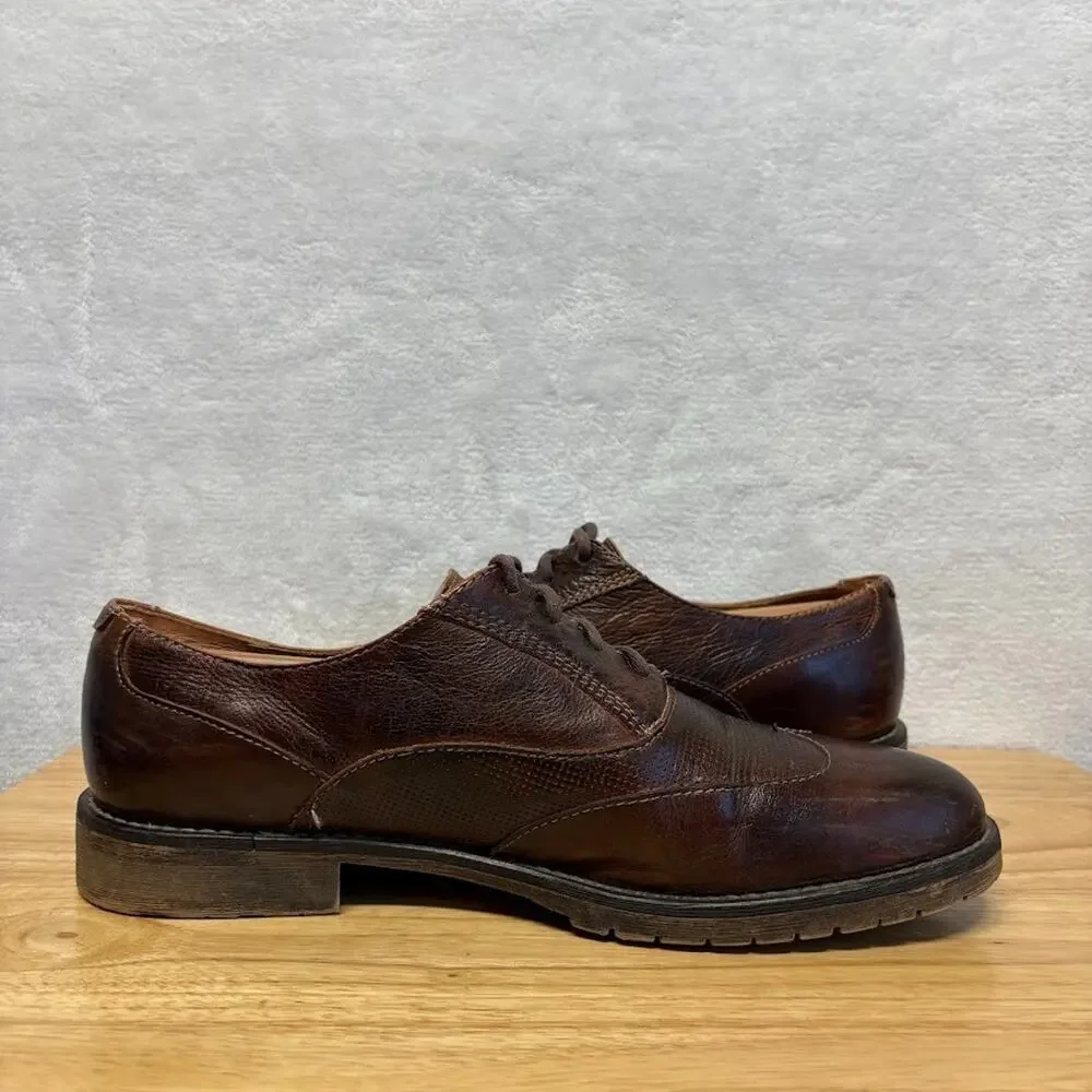 BED STU Brown Leather Wingtip Oxford Shoes Men’s 9